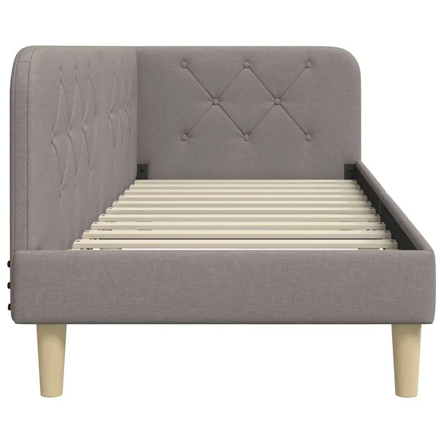 Cadre de lit d'angle Taupe 80 x 200 cm tissu - 6