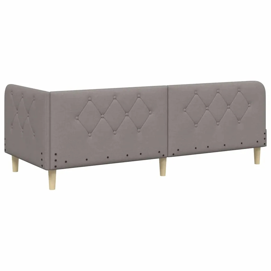 Cadre de lit d'angle Taupe 80 x 200 cm tissu - 7