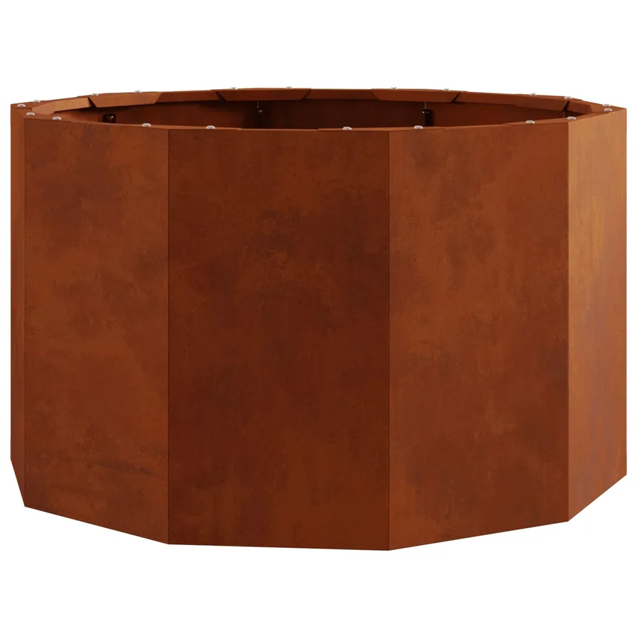 Jardinière Rouillé 60 x 60 x 35 cm Acier patiné - 2