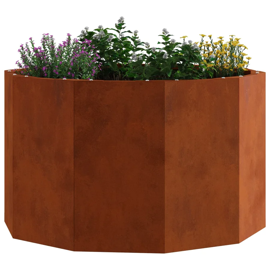 Jardinière Rouillé 60 x 60 x 35 cm Acier patiné - 3