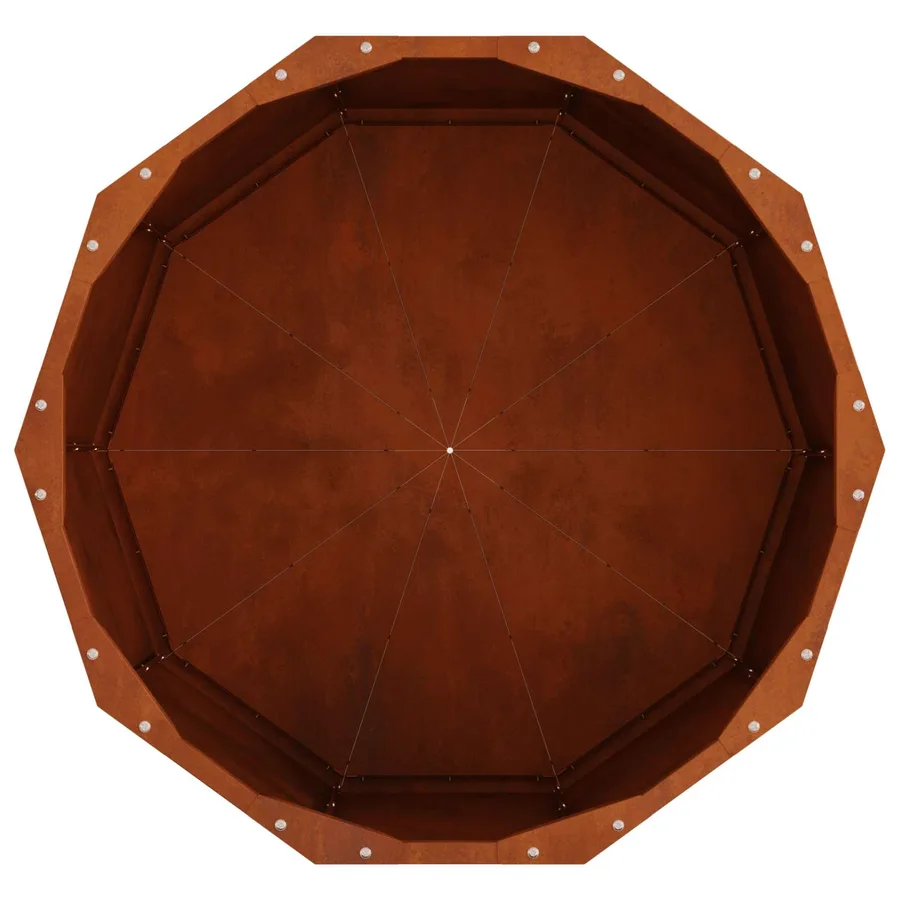 Jardinière Rouillé 60 x 60 x 35 cm Acier patiné - 7