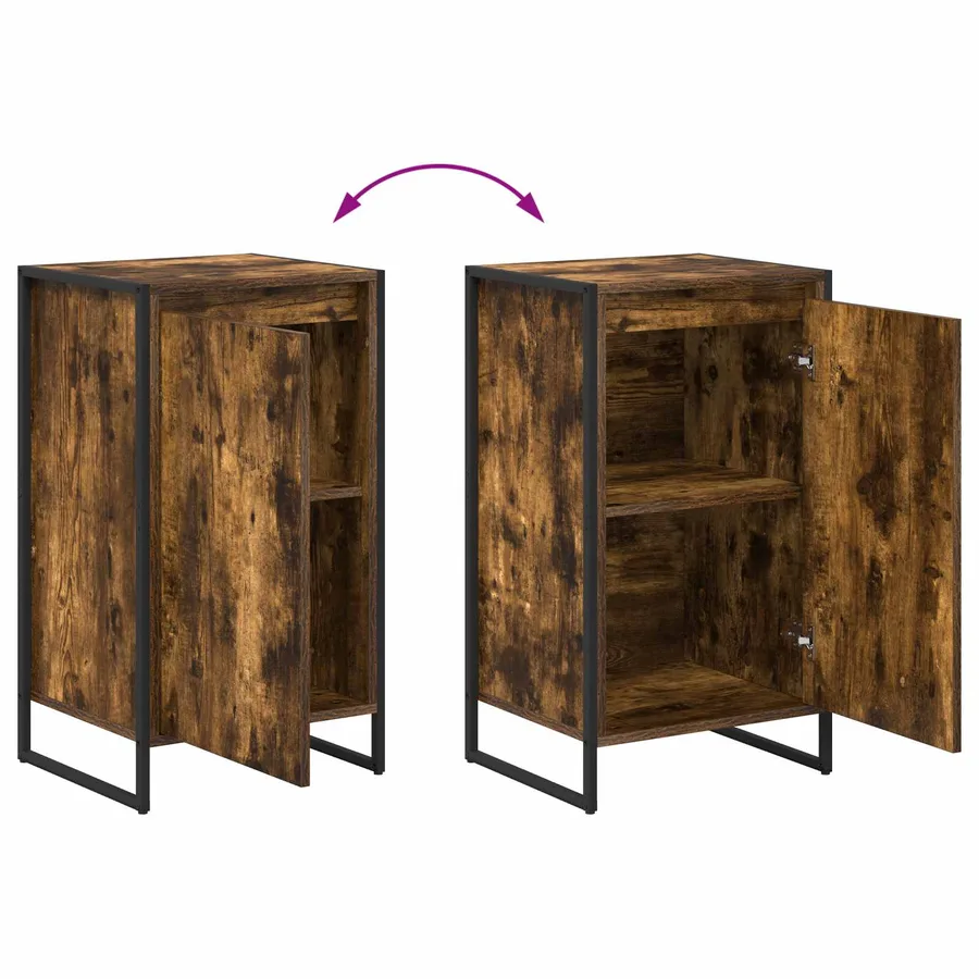 Buffet Chêne Fumé 43 x 36 x 75,5 cm Bois d'ingénierie - 11