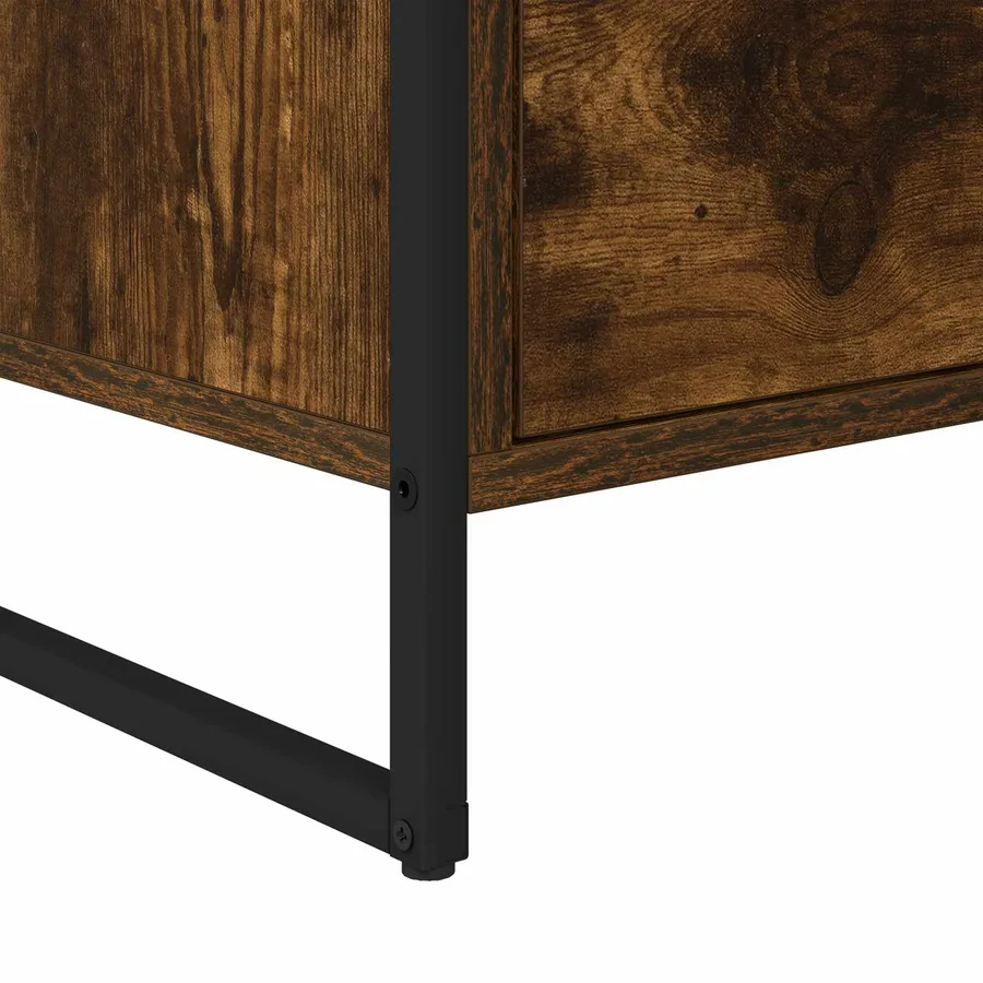 Meuble d'appoint Chêne Fumé 79 x 36 x 75 cm Bois d'ingénierie - 8