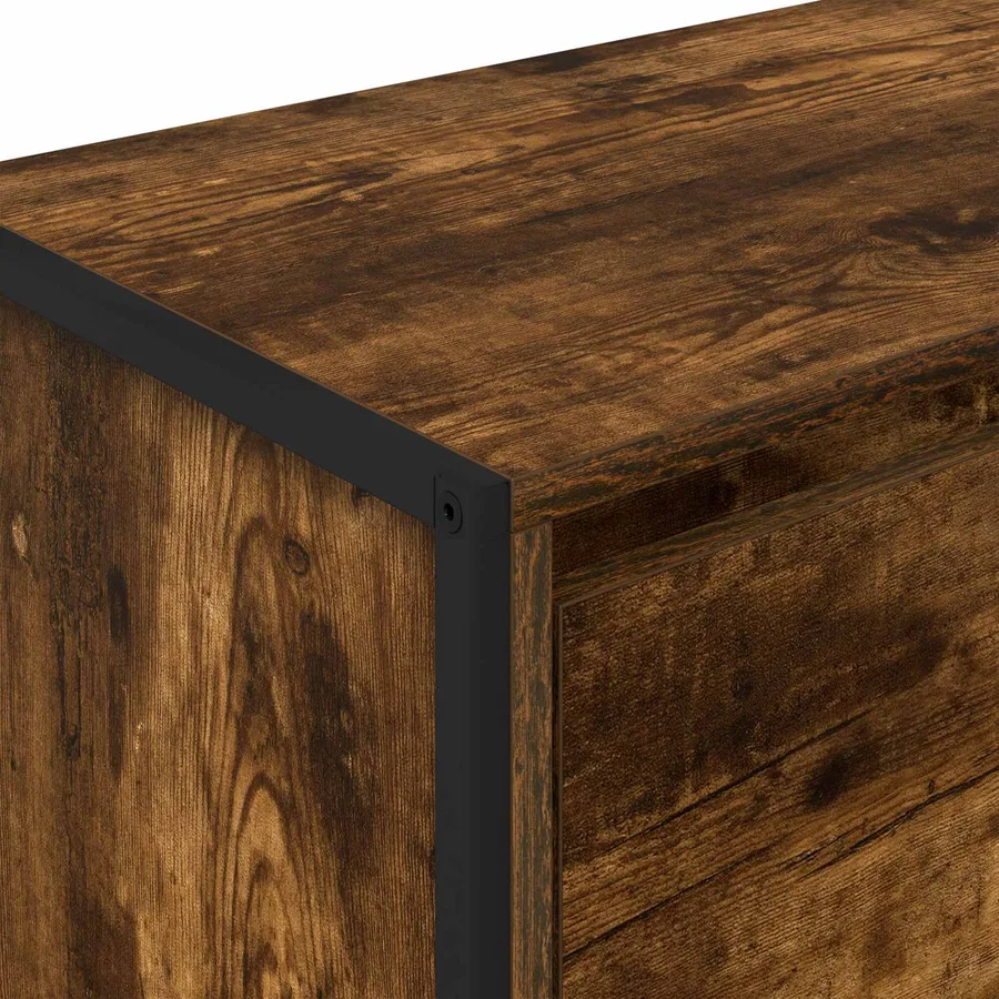 Meuble d'appoint Chêne Fumé 79 x 36 x 75 cm Bois d'ingénierie - 9