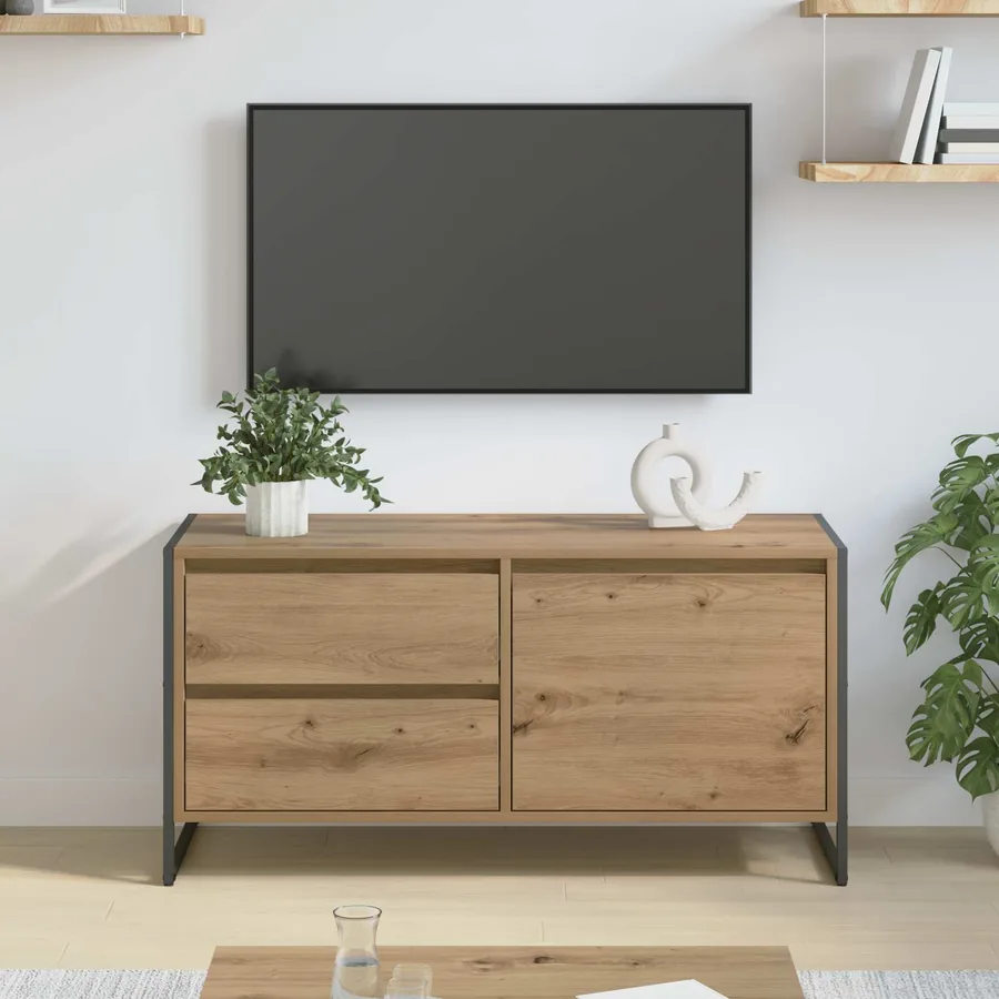 Meuble TV 100 x 36 x 49.5 cm Chêne artisan Bois d'ingénierie