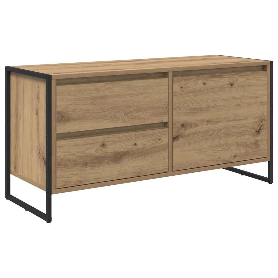 Meuble TV 100 x 36 x 49.5 cm Chêne artisan Bois d'ingénierie - 2