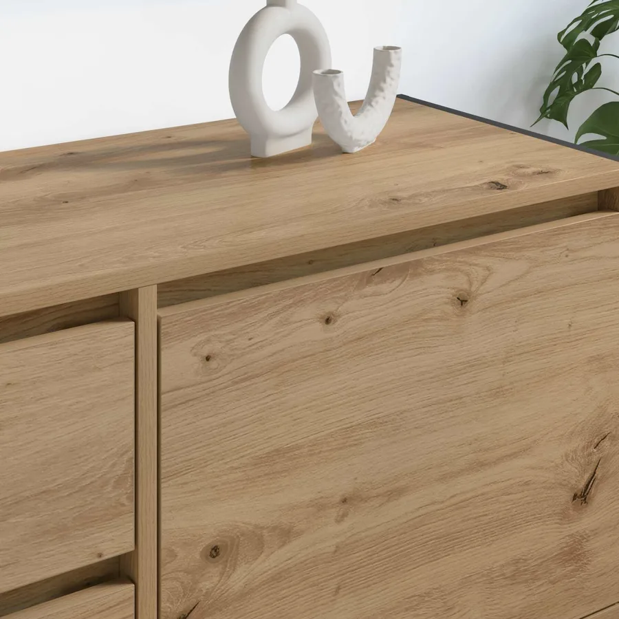 Meuble TV 100 x 36 x 49.5 cm Chêne artisan Bois d'ingénierie - 4