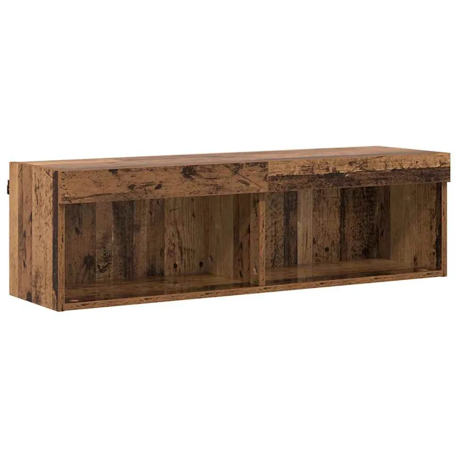 Ensemble meuble TV avec LED Bois Ancien 100 x 30 x 30 cm - 7