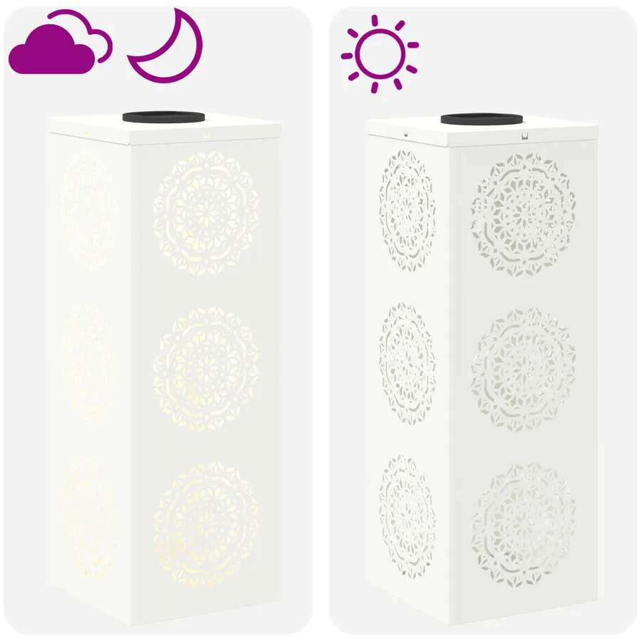 Lumière de chemin LED solaire 2 pcs Blanc chaud 18 x 18 x 50 cm - 13