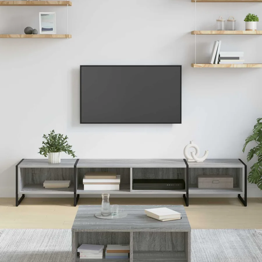 Meuble TV Gris Sonoma 170,5 x 36 x 30,5 cm Bois d'ingénierie