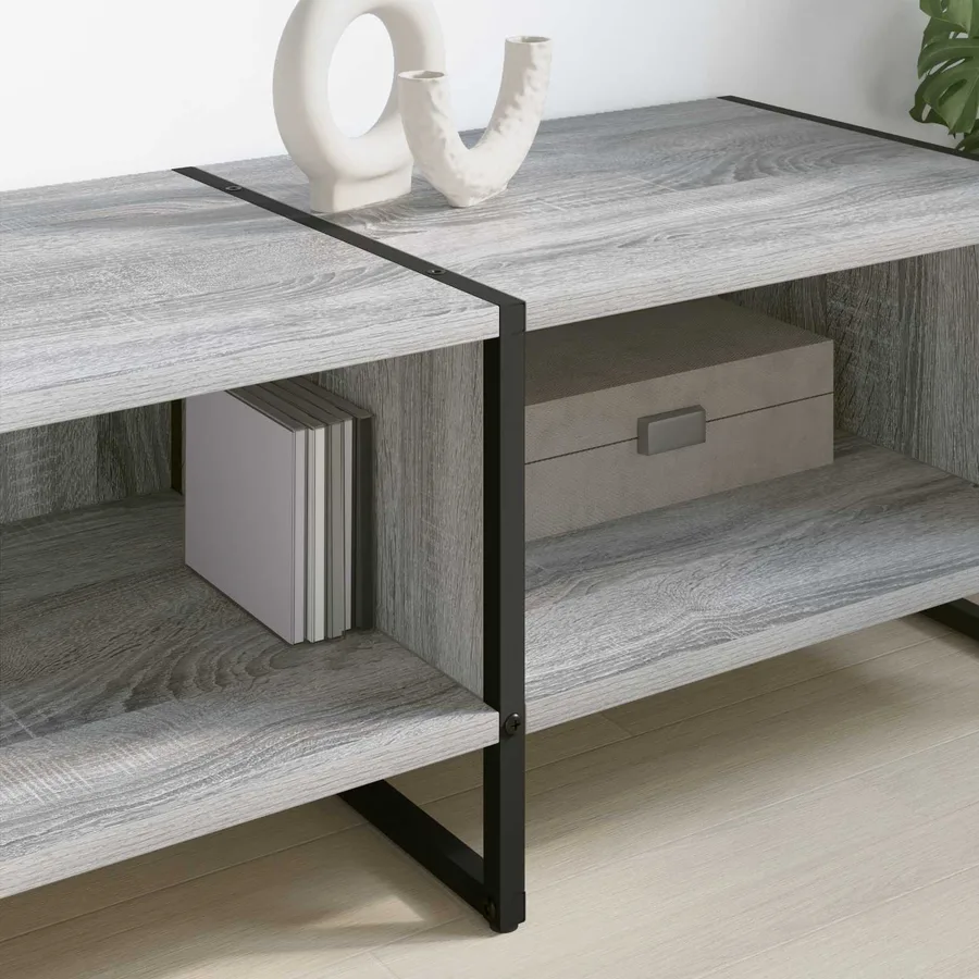 Meuble TV Gris Sonoma 170,5 x 36 x 30,5 cm Bois d'ingénierie - 4