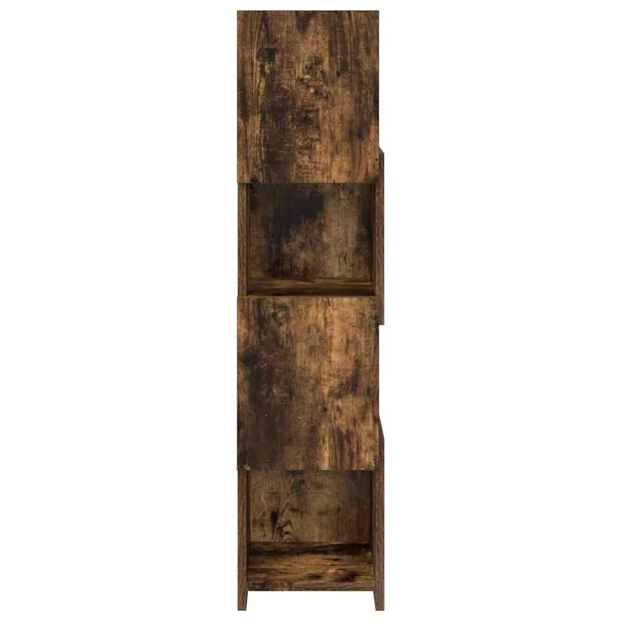Meuble d'angle Chêne fumé 25,5x25x102cm Bois d'ingénierie - 6
