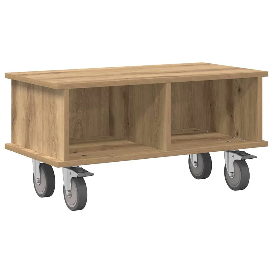 Meuble TV 68,5 x 35 x 35 cm Chêne artisanal Bois d'ingénierie - 2
