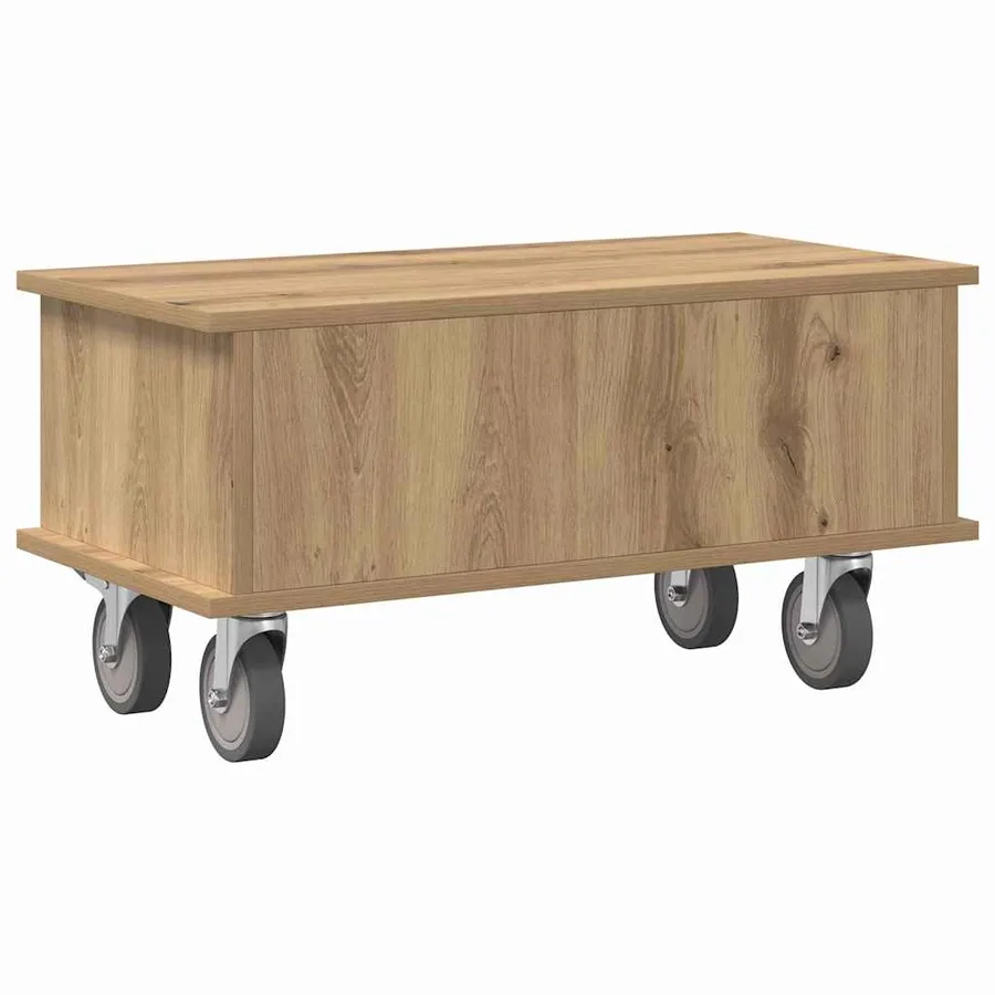 Meuble TV 68,5 x 35 x 35 cm Chêne artisanal Bois d'ingénierie - 7