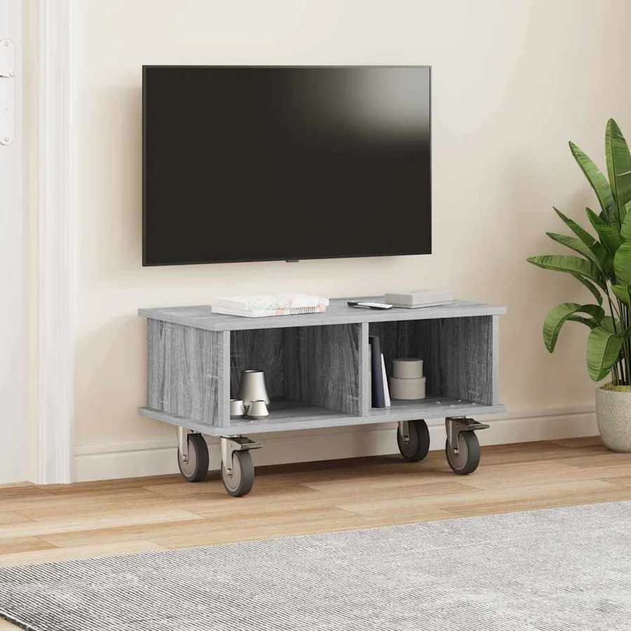 Meuble TV Gris Sonoma 68,5 x 35 x 35 cm Bois d'ingénierie - 4