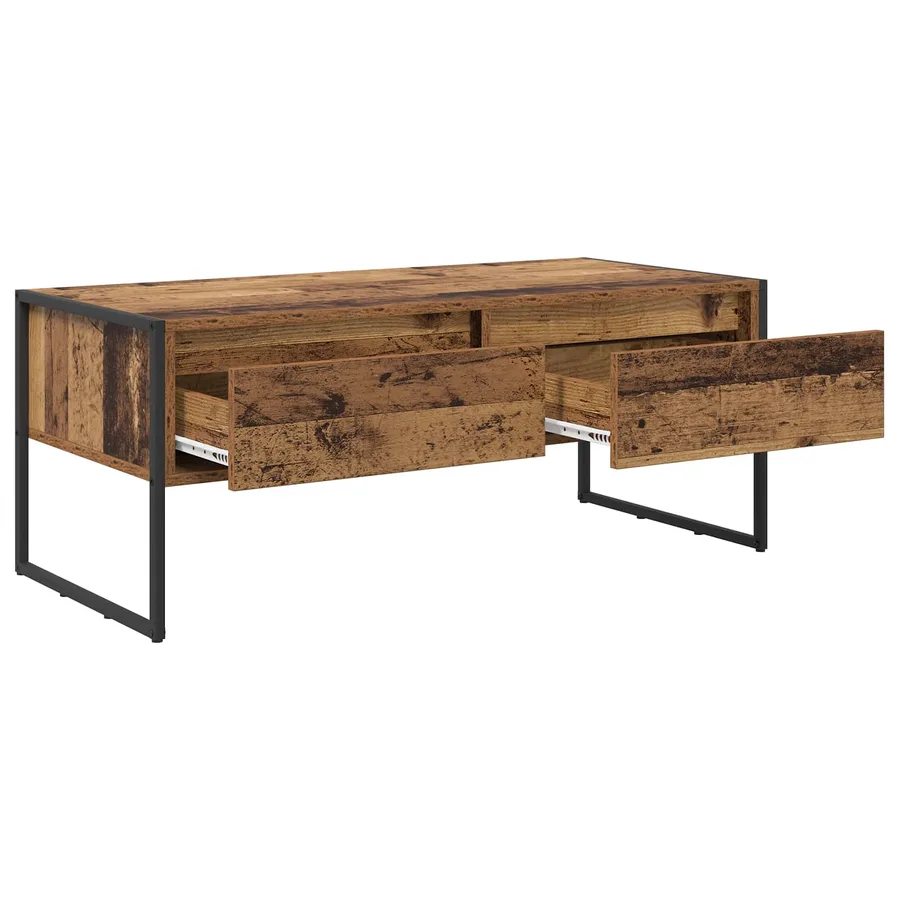 Table basse Bois Ancien 100 x 46 x 40 cm Bois d'ingénierie - 5