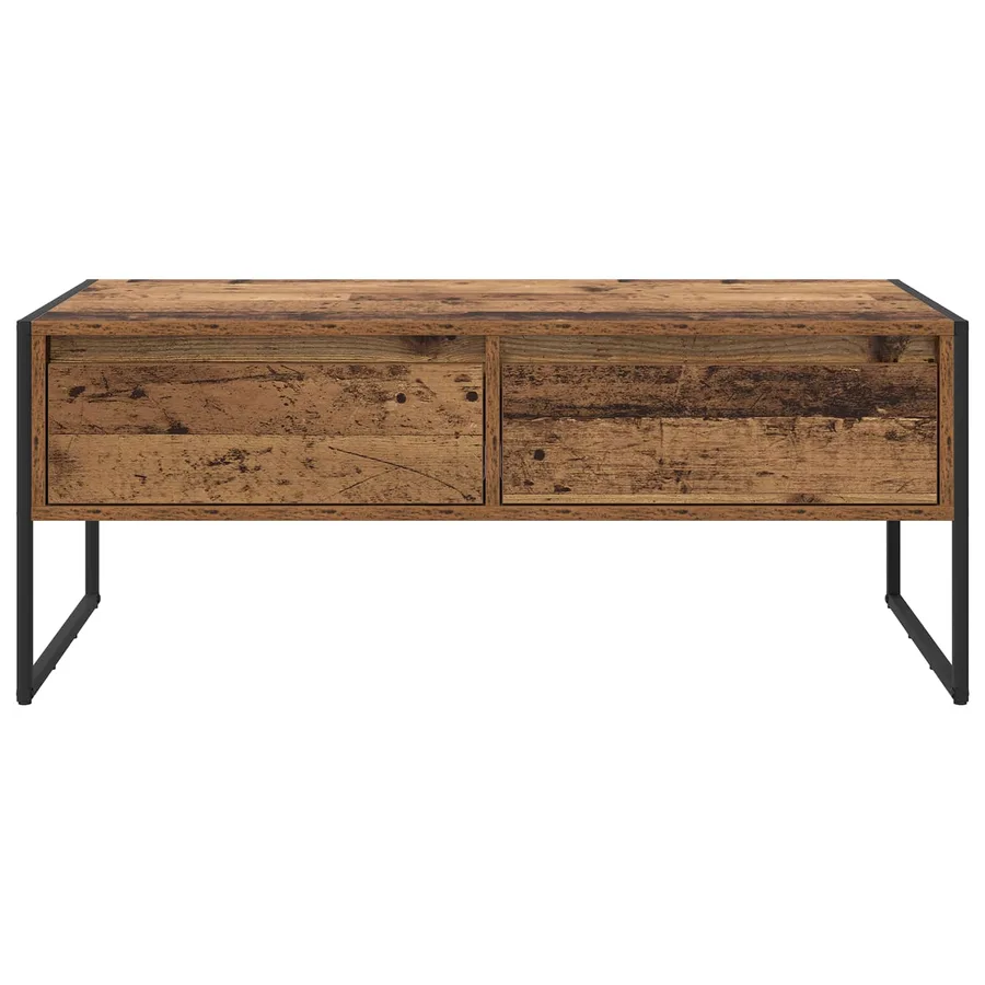 Table basse Bois Ancien 100 x 46 x 40 cm Bois d'ingénierie - 6