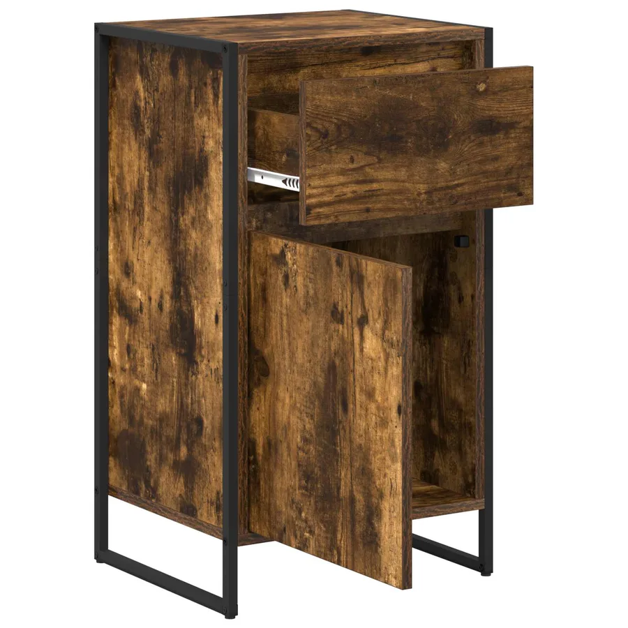 Buffet Chêne Fumé 43 x 36 x 75,5 cm Bois d'ingénierie - 5