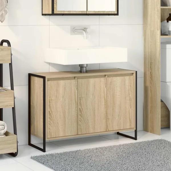 Cabinet de salle de bain avec stockage Sonoma 90 x 30 x 60 cm