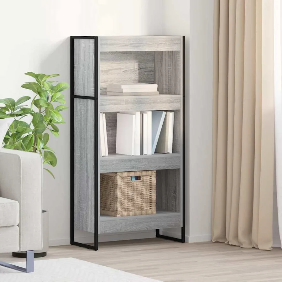 Bibliothèque Gris Sonoma 60 x 30 x 121 cm Bois d'ingénierie