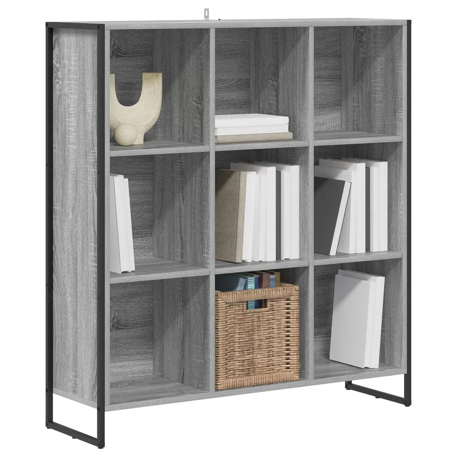 Bibliothèque Gris Sonoma 99,5 x 30 x 108,5 cm Bois d'ingénierie - 3