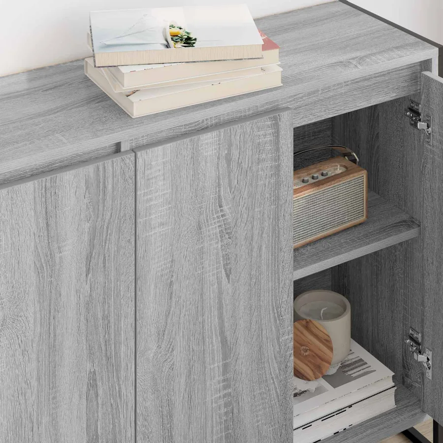 Meuble d'appoint Gris Sonoma 96,5 x 30 x 75 cm - 4