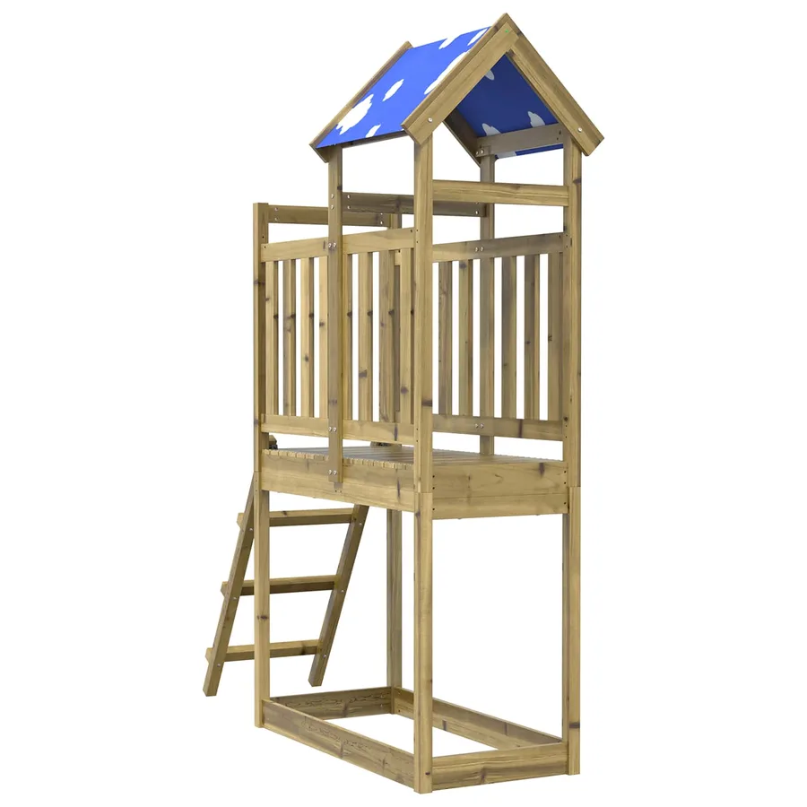 Tour de jeu Marron 52,5 x 110,5 x 215 cm Bois solide imprégné - 2