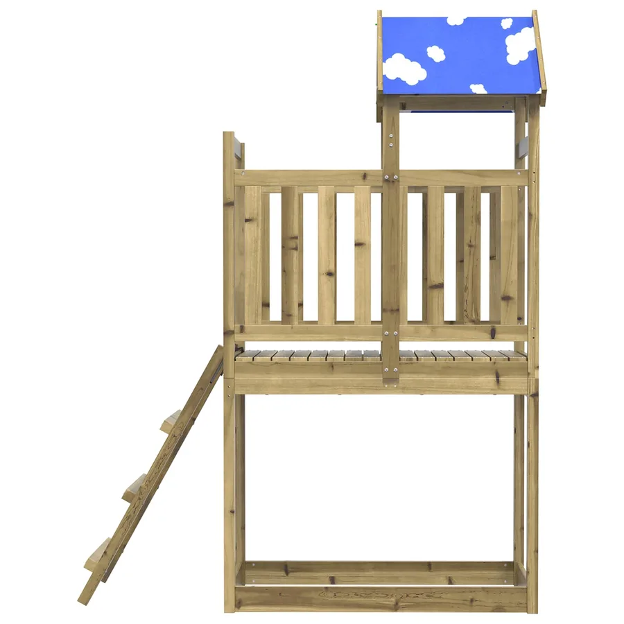 Tour de jeu Marron 52,5 x 110,5 x 215 cm Bois solide imprégné - 4