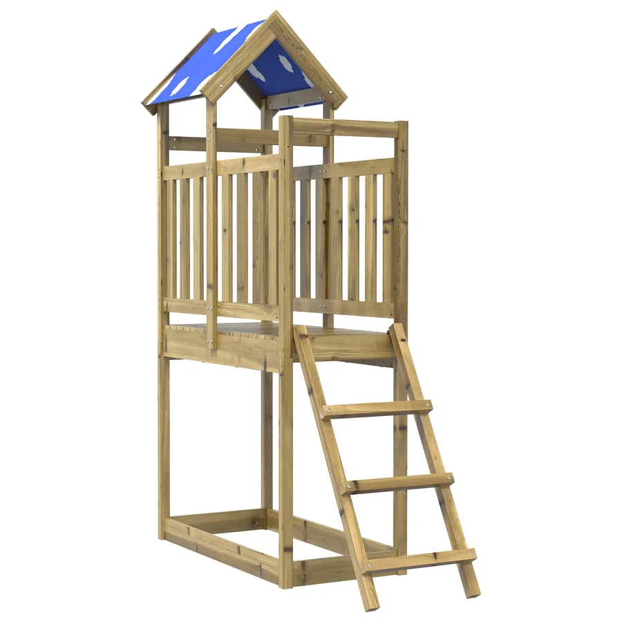 Tour de jeu Marron 52,5 x 110,5 x 215 cm Bois solide imprégné - 5