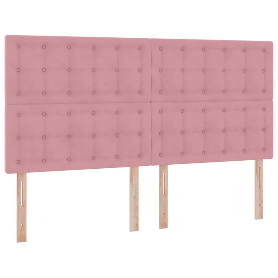 Lit de rangement LED avec matelas Rose 180 x 200 cm Velours - 10