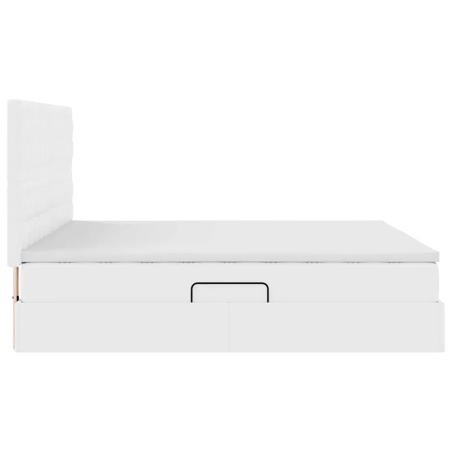 Lit de Rangement Blanc pur 180 x 200 cm Cuir synthétique - 10