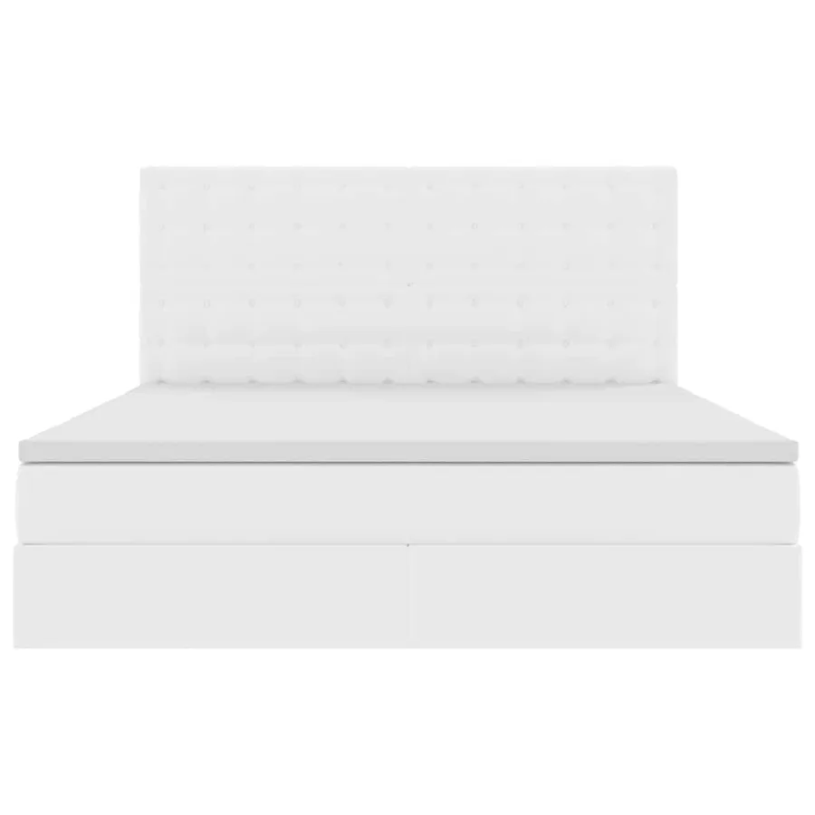 Lit de Rangement Blanc pur 180 x 200 cm Cuir synthétique - 7