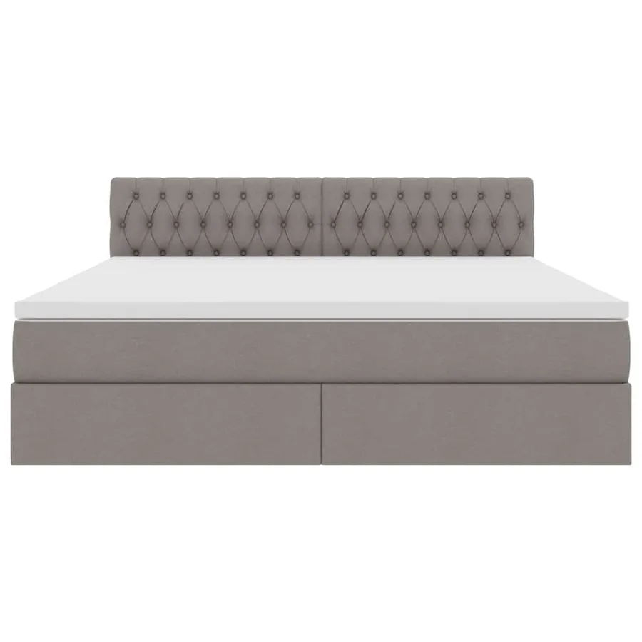 Lit avec rangement et matelas avec matelas Taupe 180 x 200 cm - 7