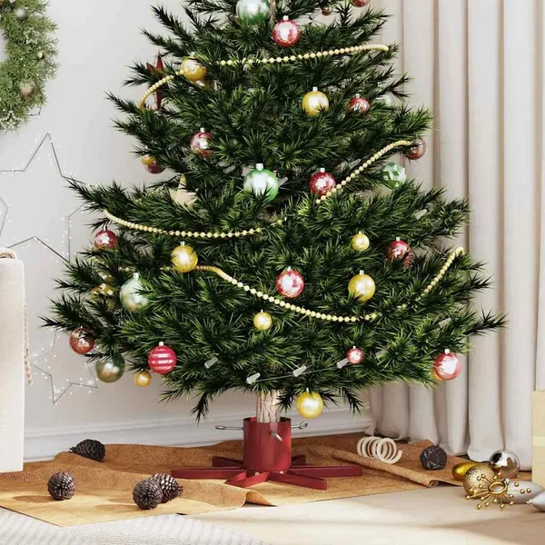 Pied de Sapin de Noël 1.73 Rouge 50 x 50 x 15,5 cm Acier