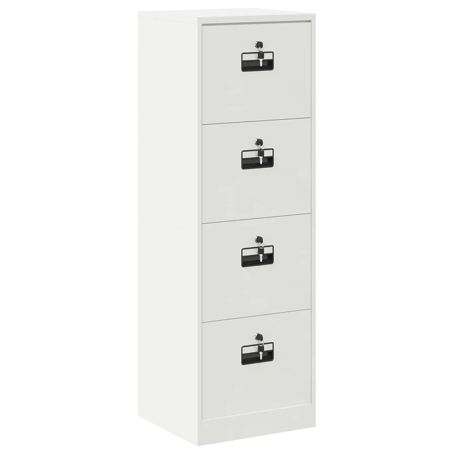 Cabinet de Dossier avec tiroir Blanc 45,5 x 42 x 139 cm - 2