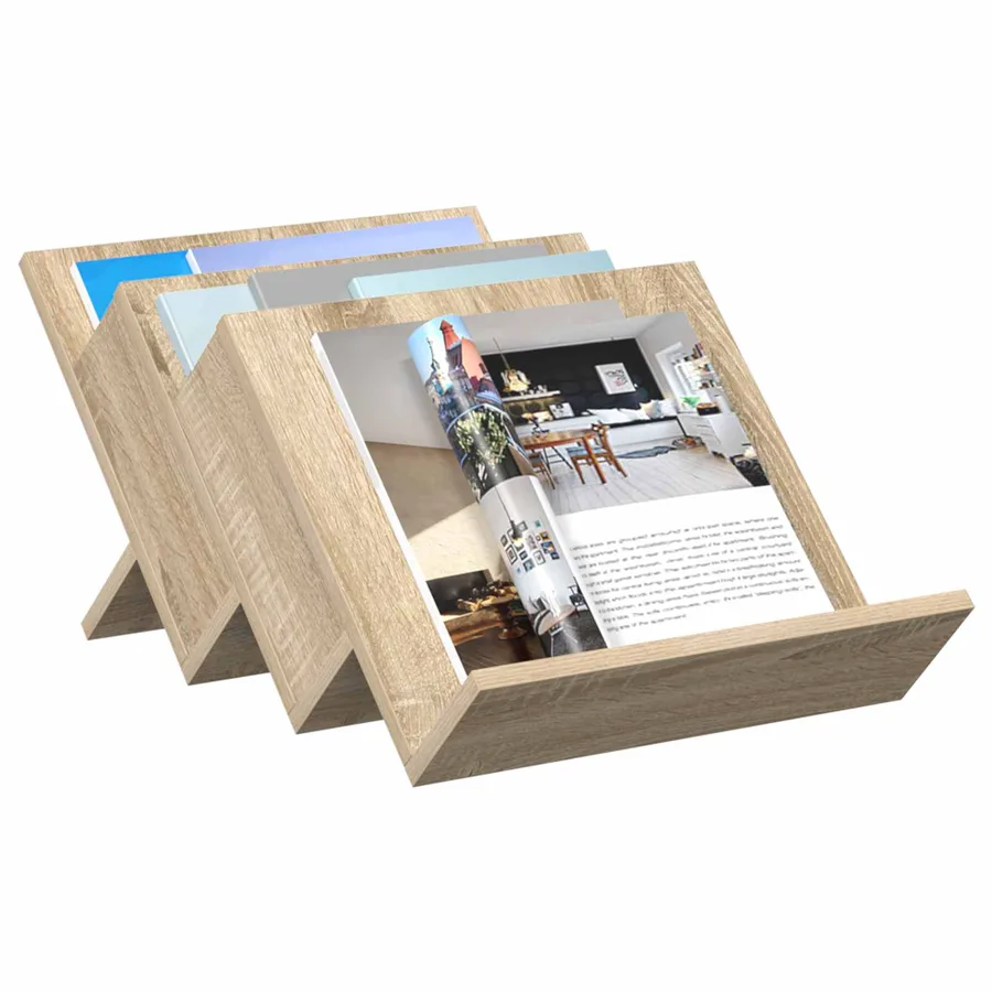 Étagère à magazines avec étagère Chêne Sonoma 53 x 40 x 28,5 cm - 3