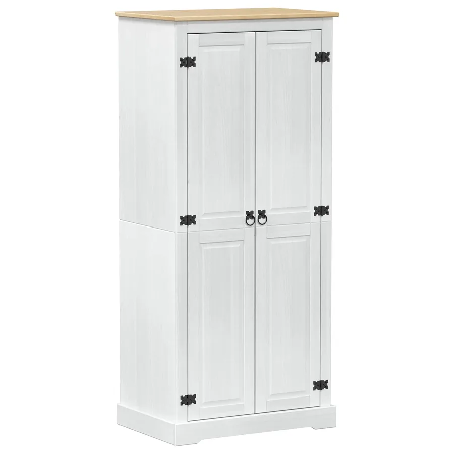 Armoires avec étagère Blanc 76 x 50 x 170 cm Pin massif - 2