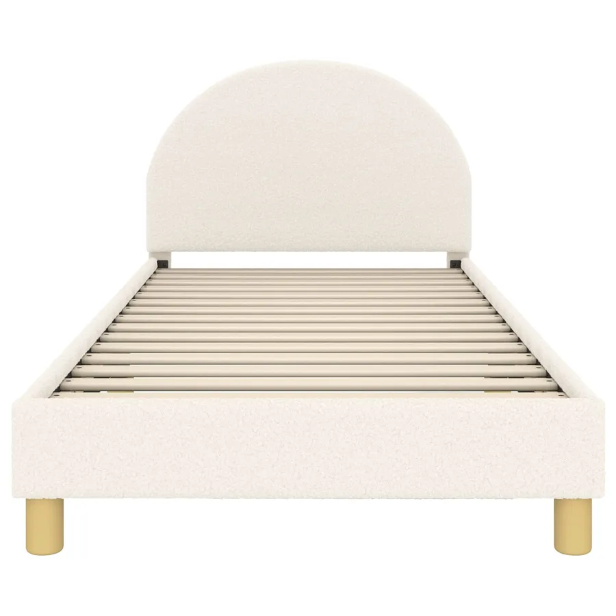 Cadre de lit pour enfants avec tête de lit Crème 90 x 190 cm - 5