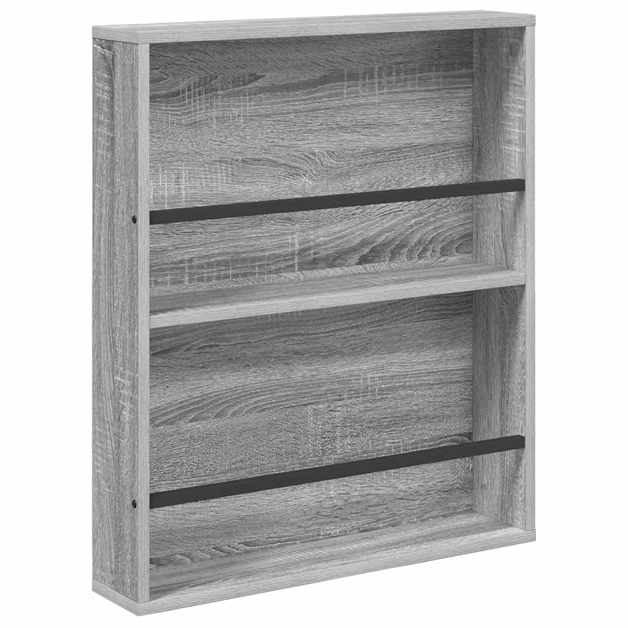 Étagère à magazines avec étagère Gris Sonoma 60 x 12 x 70 cm - 2