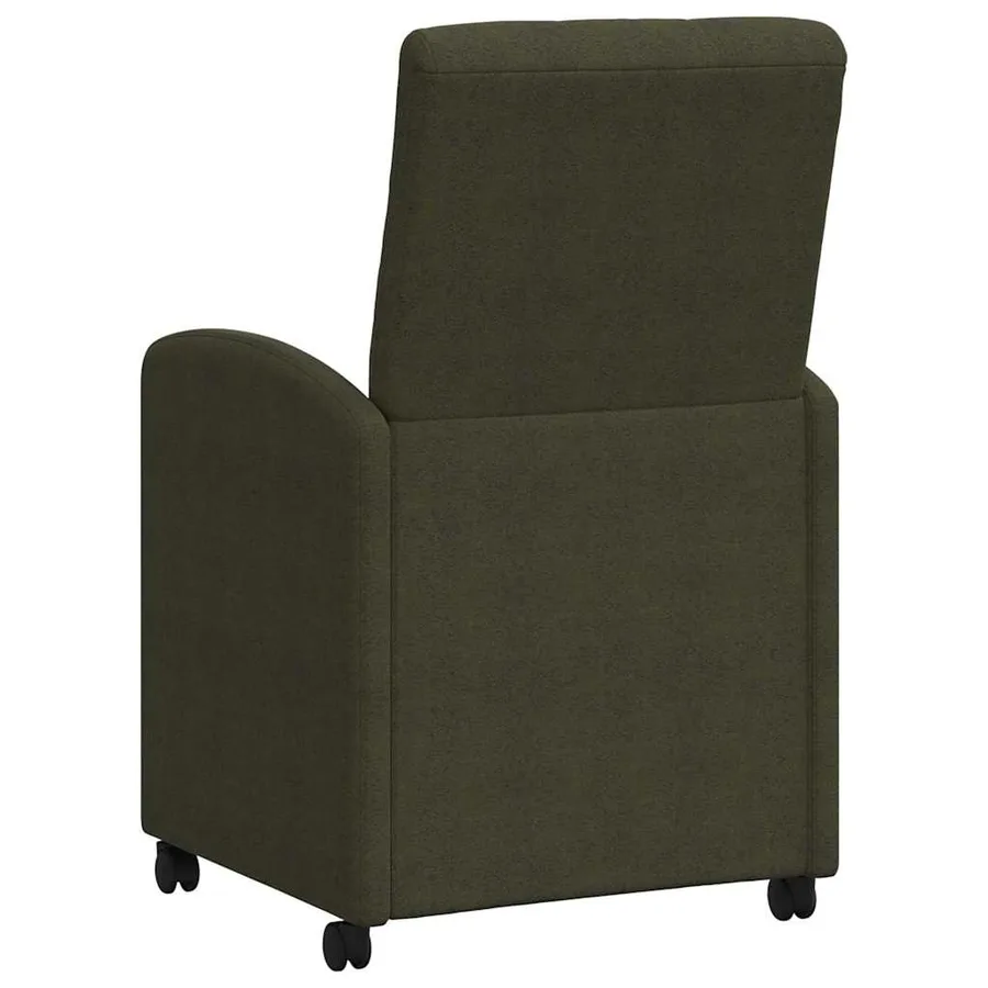 Chaises de Salle à Manger avec Roues 2 pcs Vert armée - 6