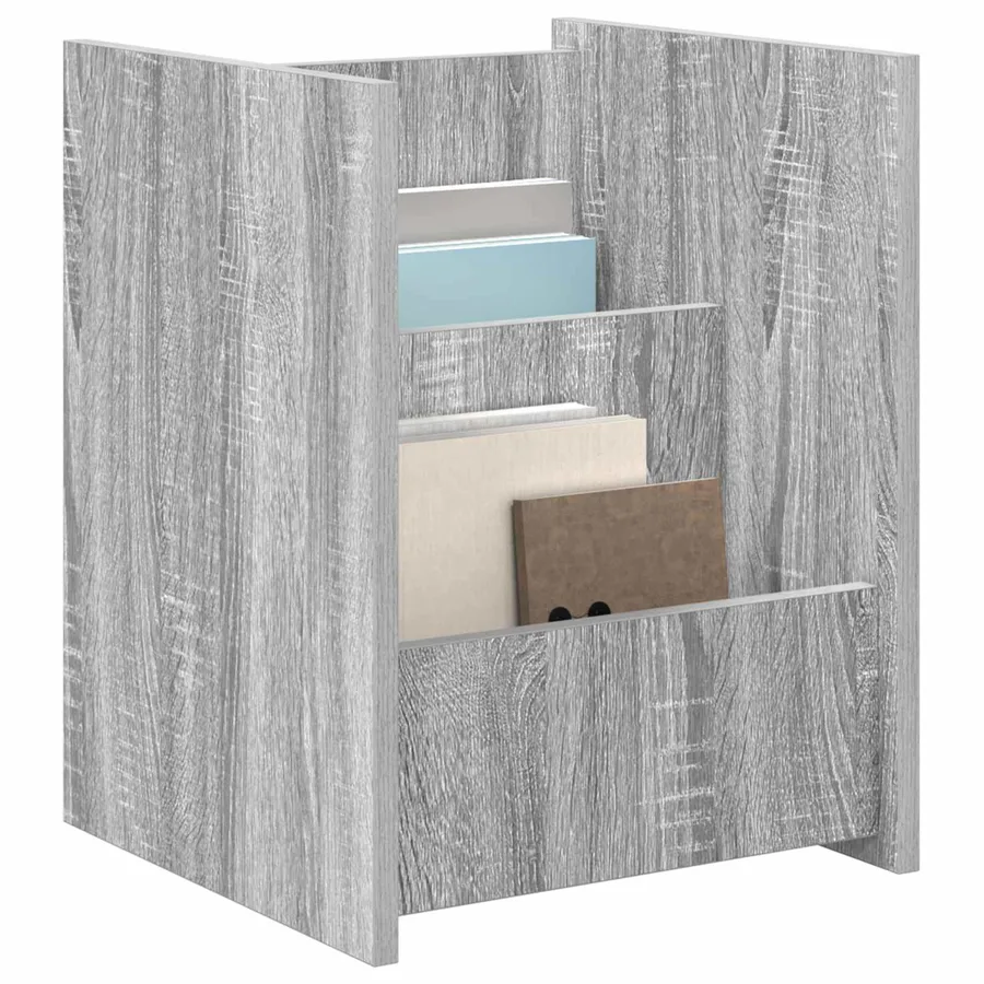 Étagère à magazines avec étagère Gris Sonoma 35 x 35 x 45 cm - 3