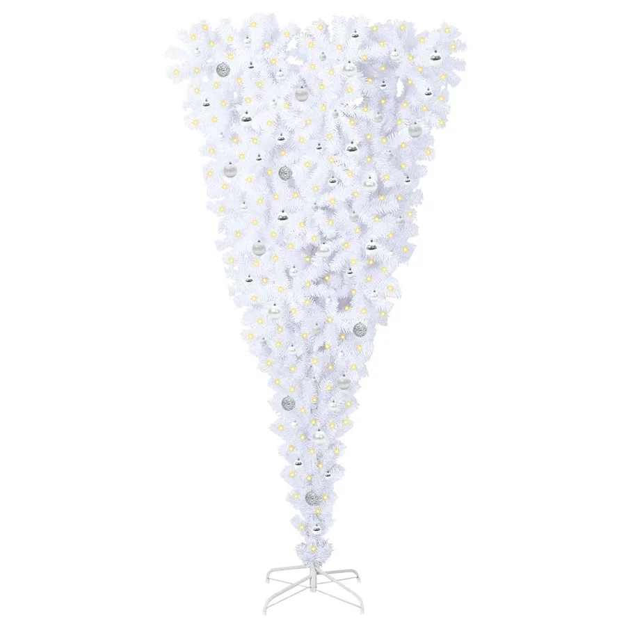 Sapin de Noël artificiel avec 300 LED Blanc 240 cm PVC et Acier - 3