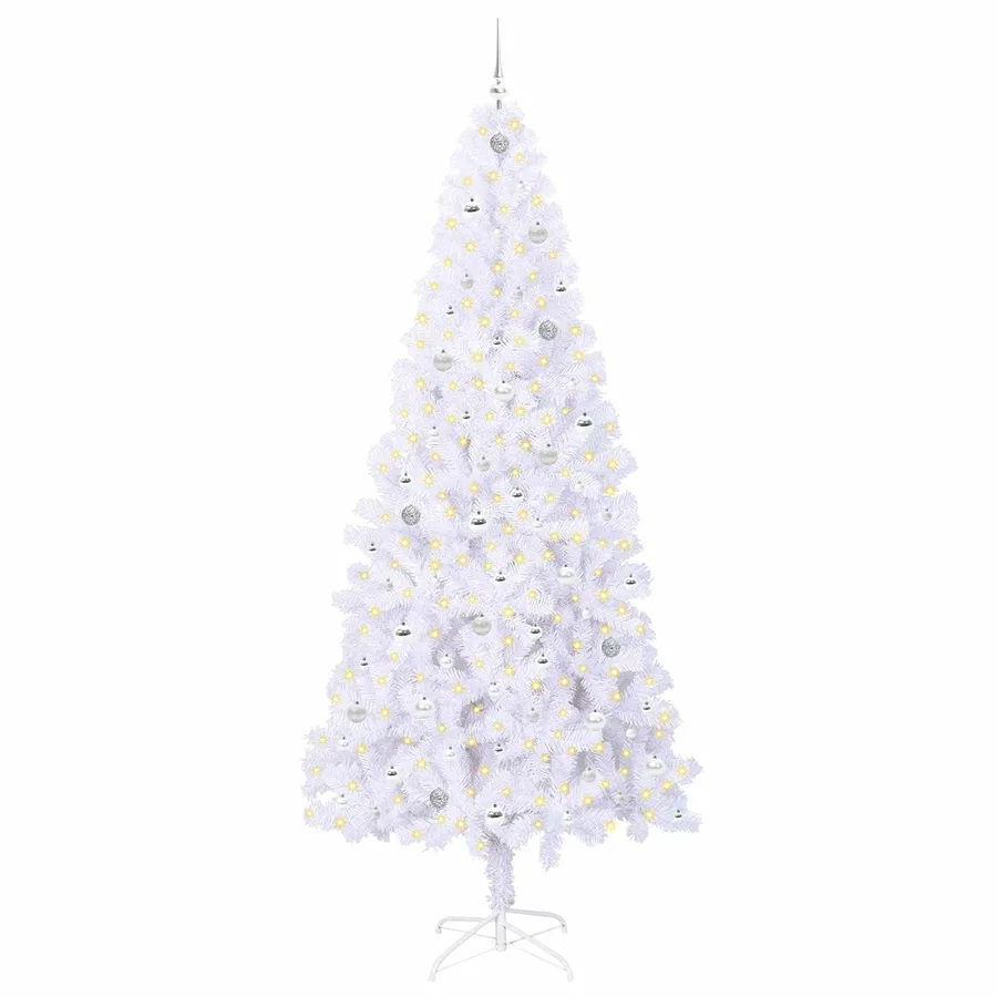 Sapin de Noël artificiel avec 300 LED Blanc 240 cm PVC et Acier - 3