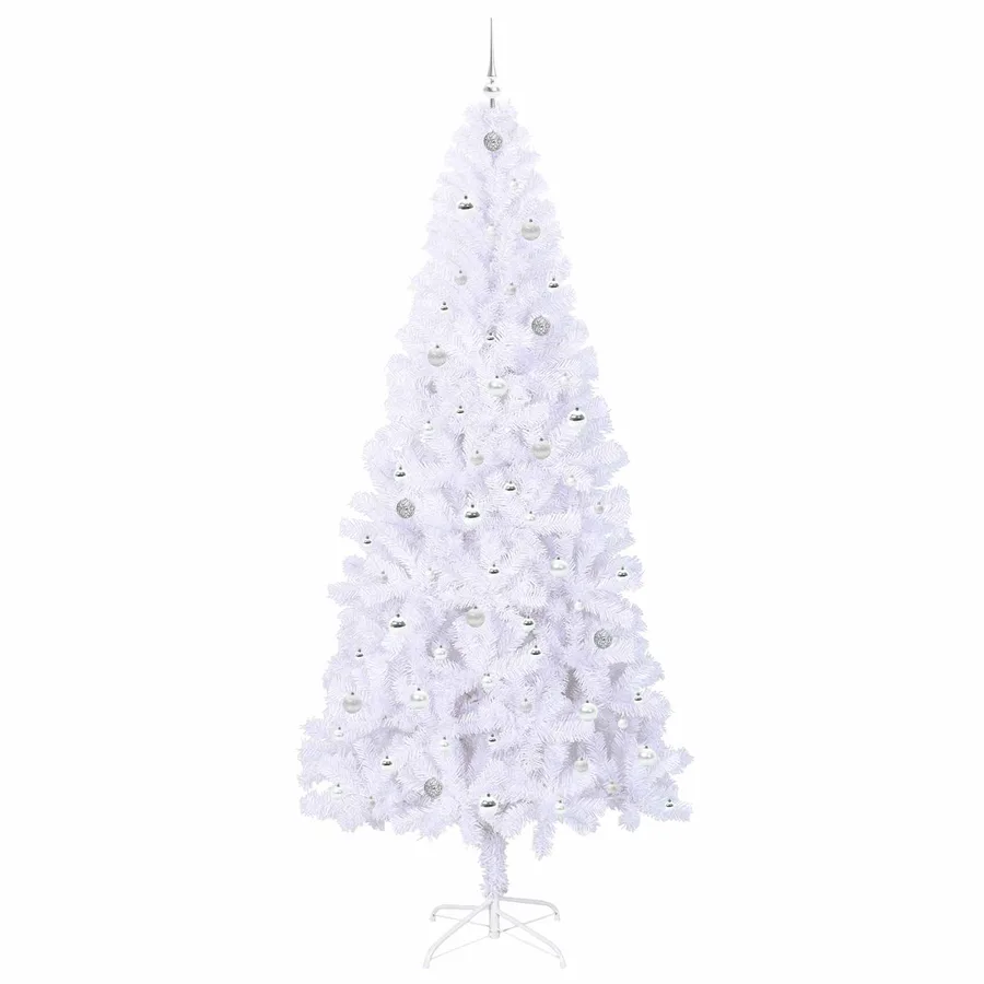 Sapin de Noël artificiel avec 300 LED Blanc 240 cm PVC et Acier - 4