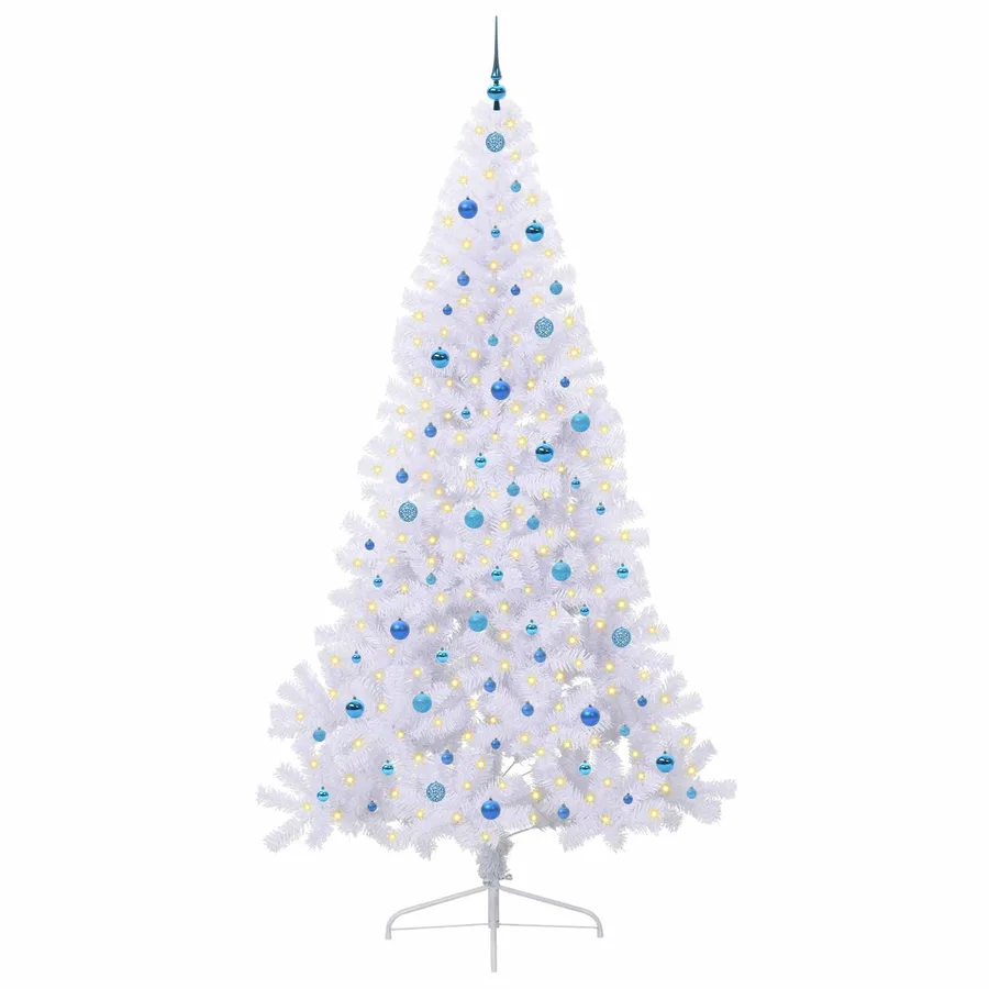 Sapin de Noël artificiel avec 300 LED Blanc 240 cm PVC et Acier - 3