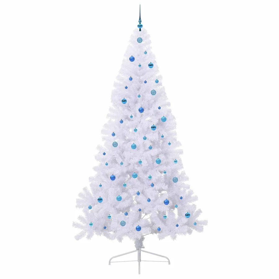 Sapin de Noël artificiel avec 300 LED Blanc 240 cm PVC et Acier - 4