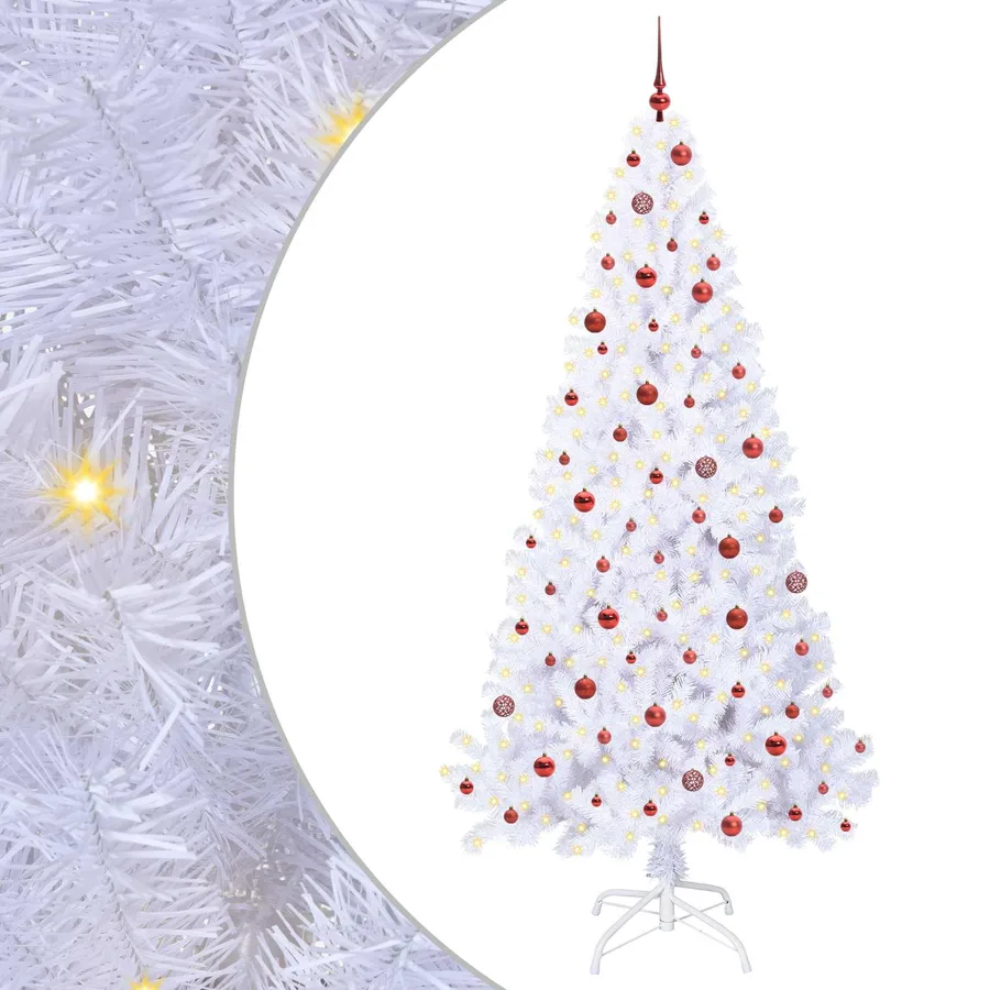 Sapin de Noël artificiel avec 300 LED Blanc 240 cm PVC et Acier - 2