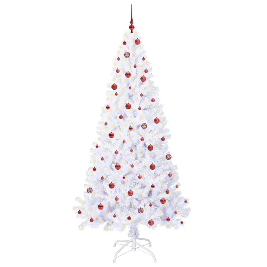 Sapin de Noël artificiel avec 300 LED Blanc 240 cm PVC et Acier - 3