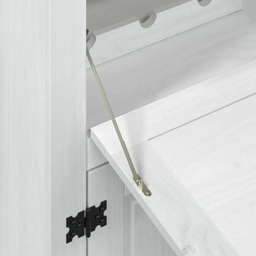 Cabinet à vin Blanc 97 x 45 x 114 cm Pin massif - 7