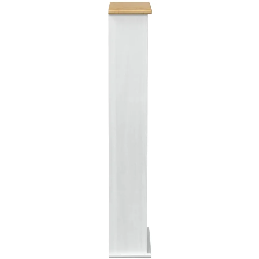 Meuble CD Blanc 52 x 17.5 x 103 cm Pin massif - 5